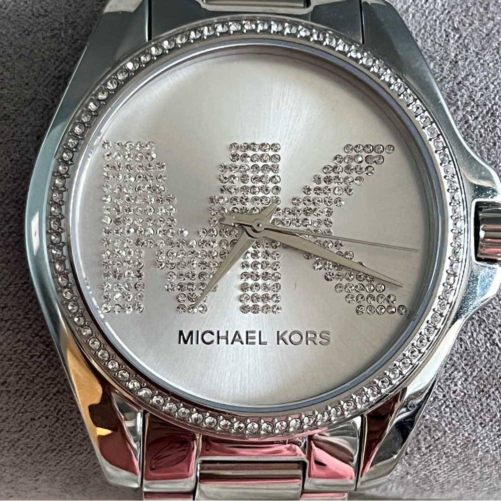 Michael Kors Women’s Bradshaw Pave Stainless Steel Bracelet Watch